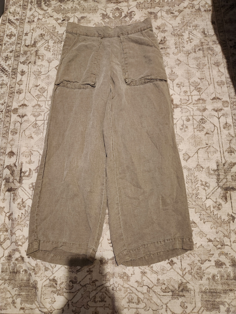Cynthia Rowley Wide-Leg Pants in Olive Green